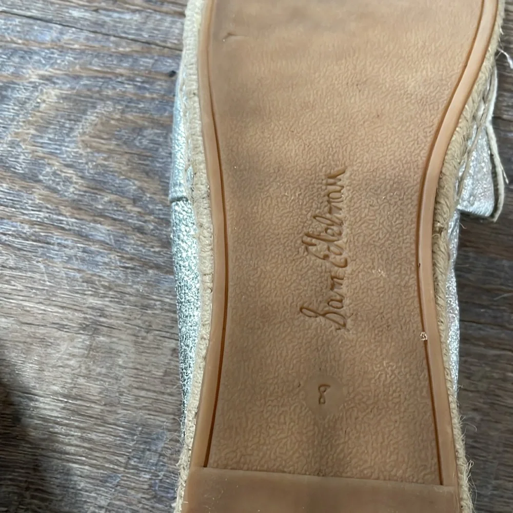 Sam Edelman Silver and Black Espadrilles